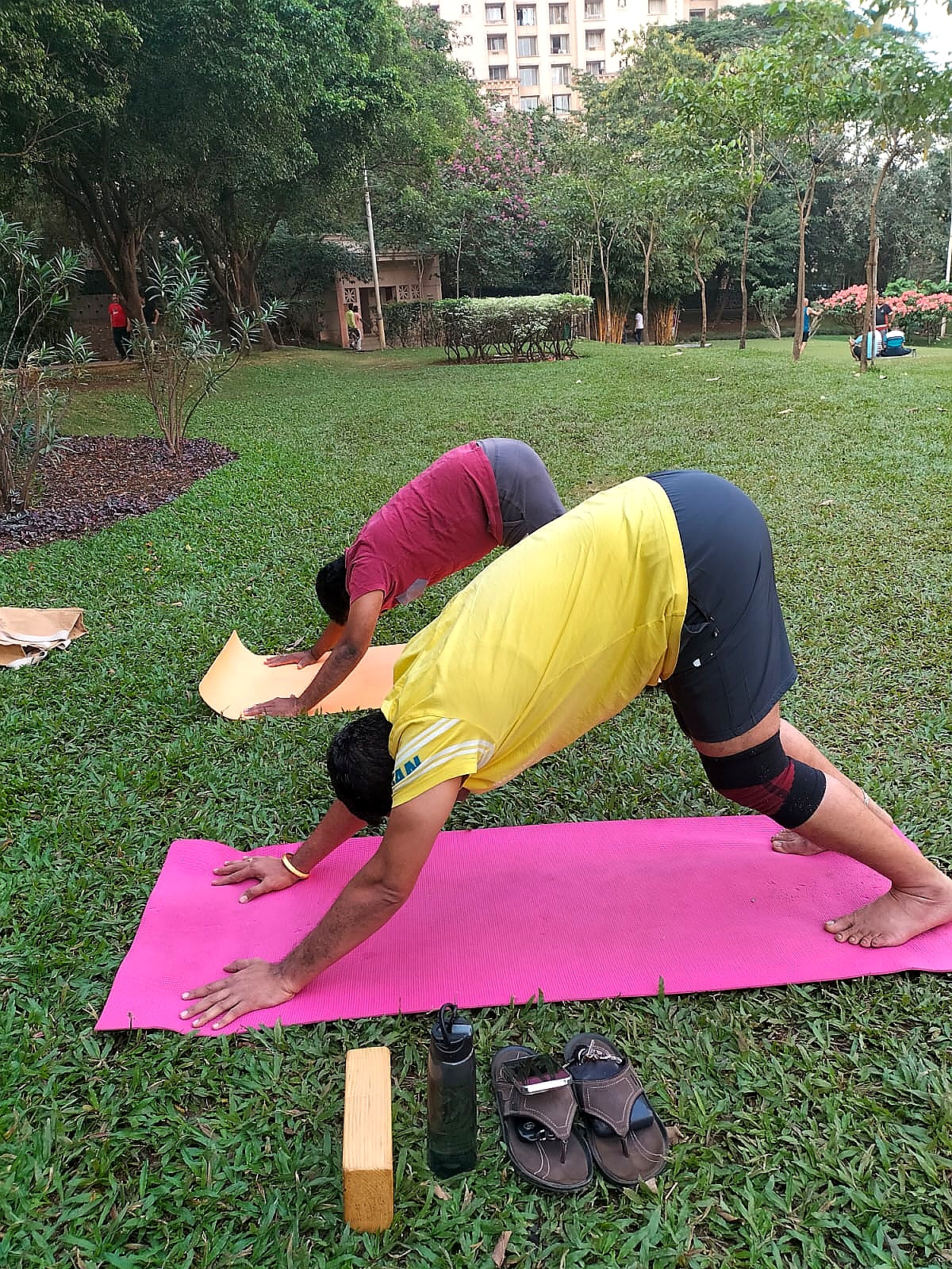 Outdoor Yog practice at YogConnects